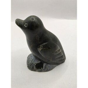 Vintage Hand-Carved Inuit Style Soapstone Bird Sculpture Figurine - Canada